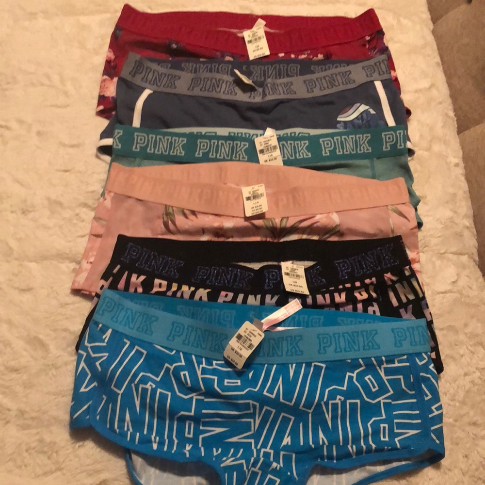 NWT Pink Boyshort Cotton Panties Lot of 6